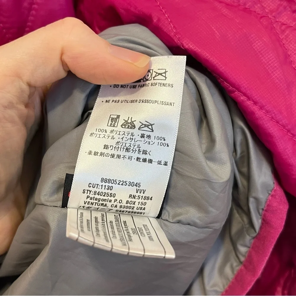 Patagonia Women's Diamond Quilted Pullover Nanopuff Jacket - Pink - Picture 7 of 13